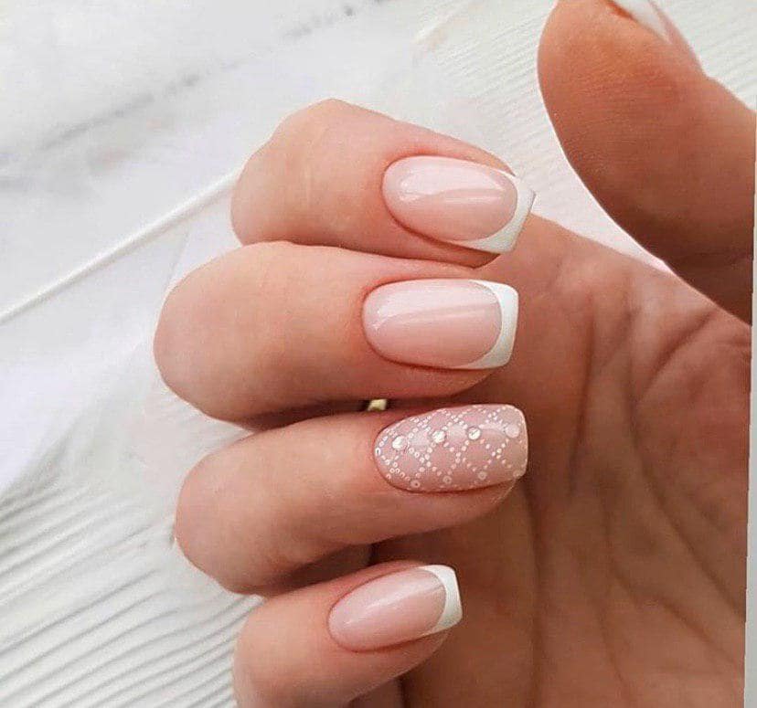 свадебный френч со стразами и рисунками