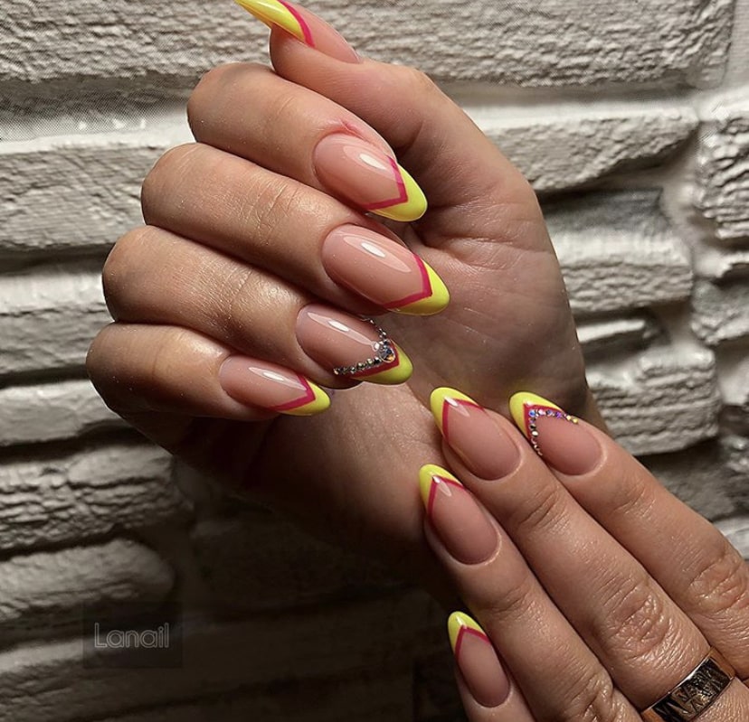 цветной френч со стразами, блестками