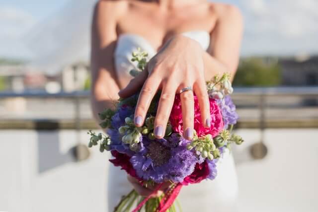 Свадебный дизайн в цвет букета