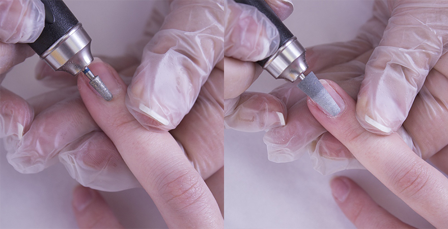 Шлифовка и полировка кутикулы и боковых валиков Шлифовка и полировка кутикулы и боковых валиков